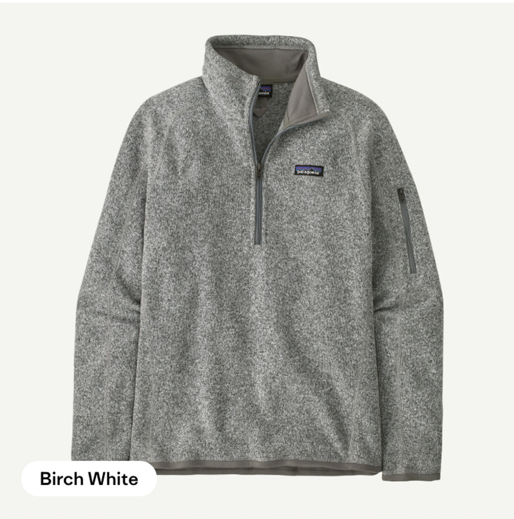 Patagonia Better Sweater Large Gray Quarter Zip Fleece Pullover Outdoor 25618